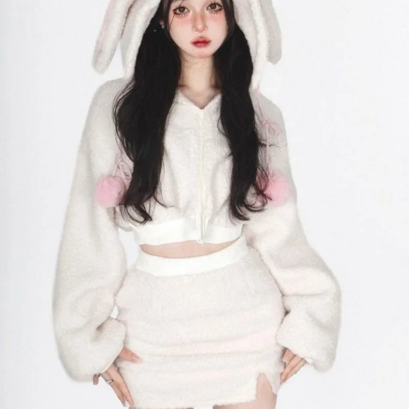 Fluffy Bunny Ear Set