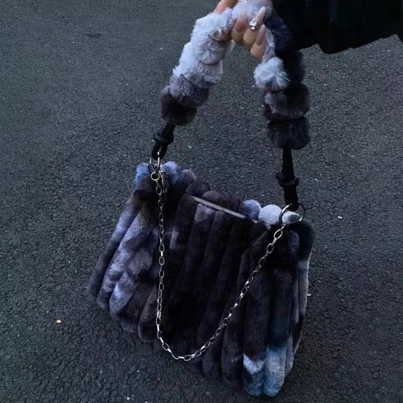 Blur Plush Handbag