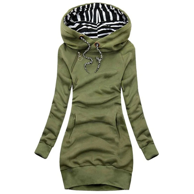 Drawstring Sweatshirt Dress