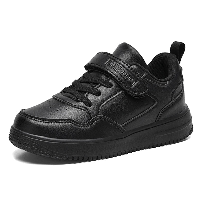 Black Leather Sneakers