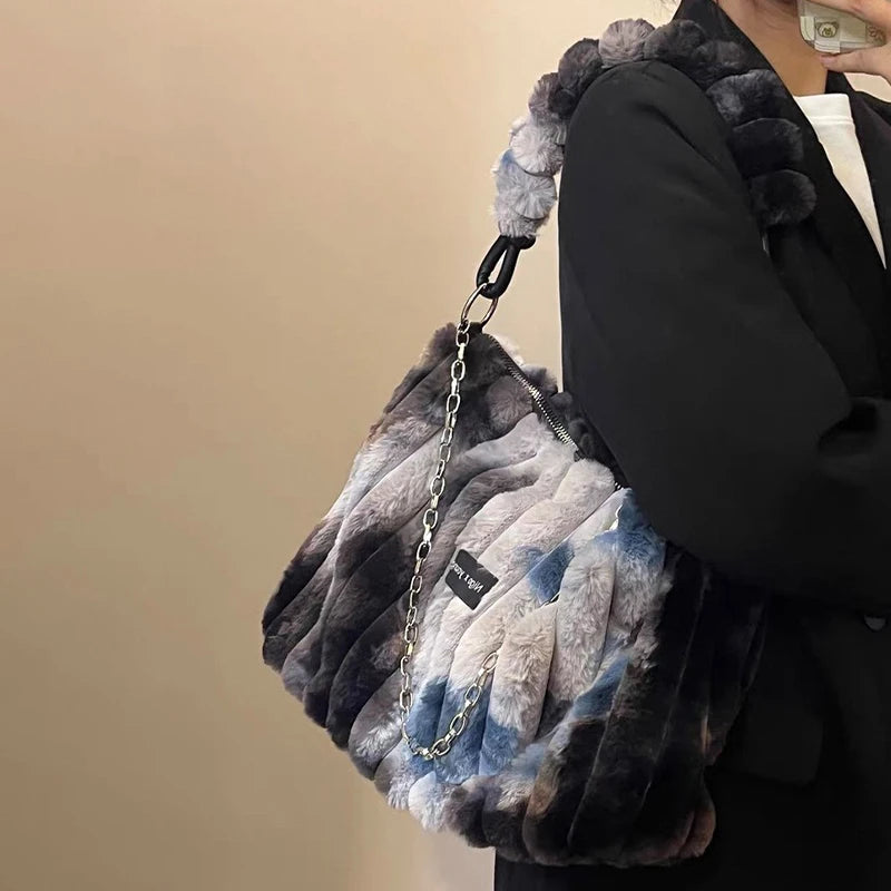 Blur Plush Handbag