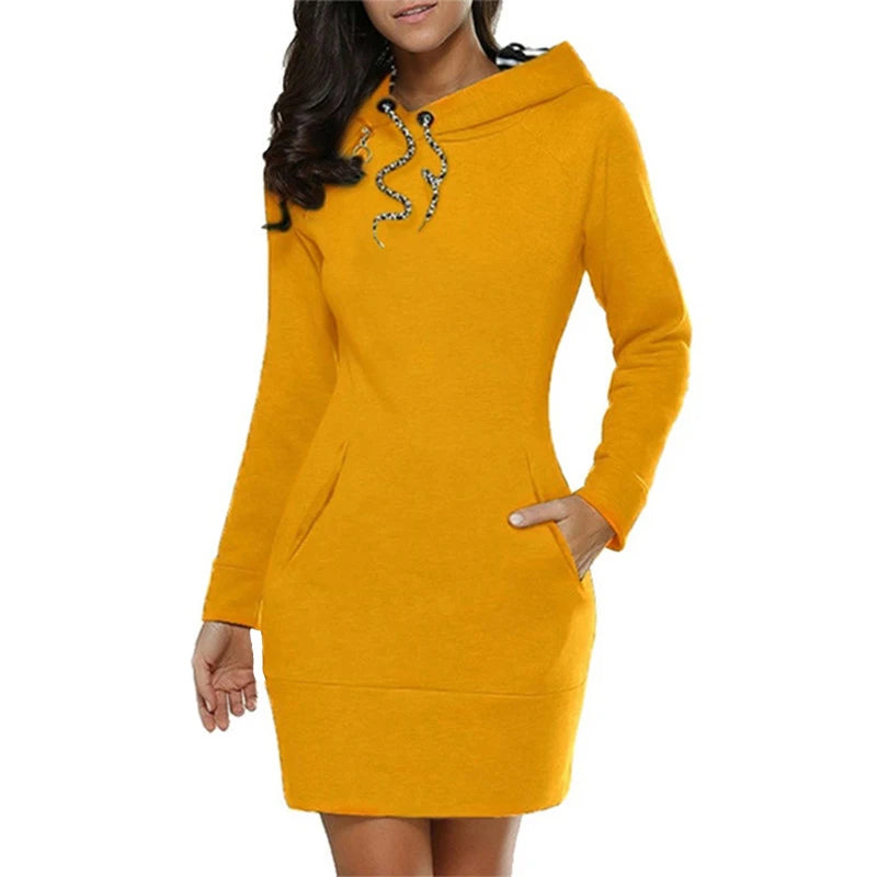 Drawstring Sweatshirt Dress