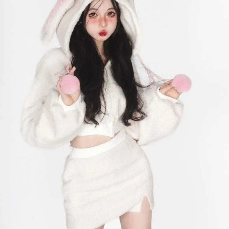 Fluffy Bunny Ear Set