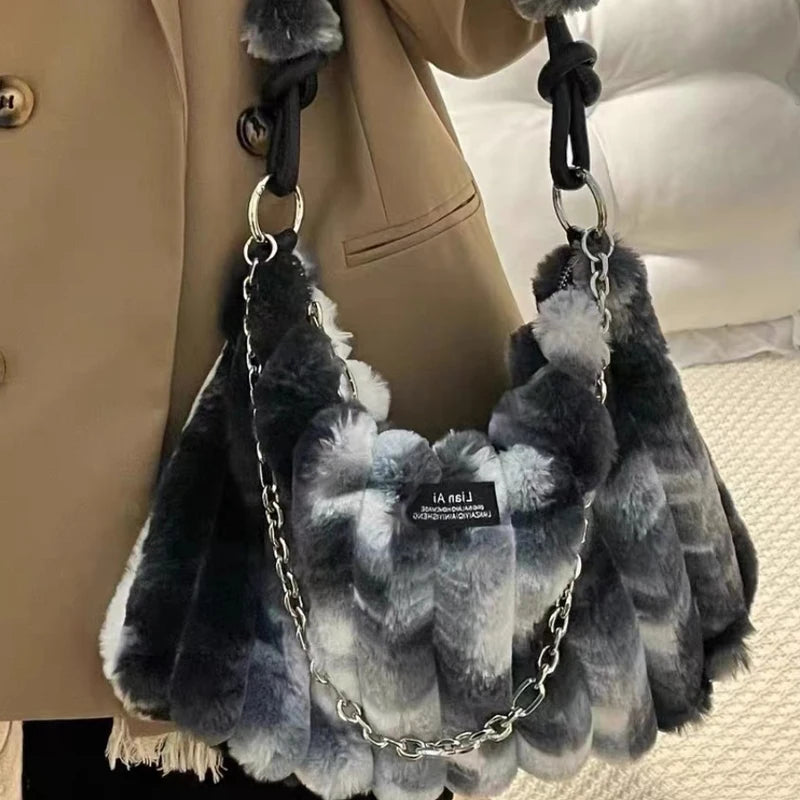 Blur Plush Handbag