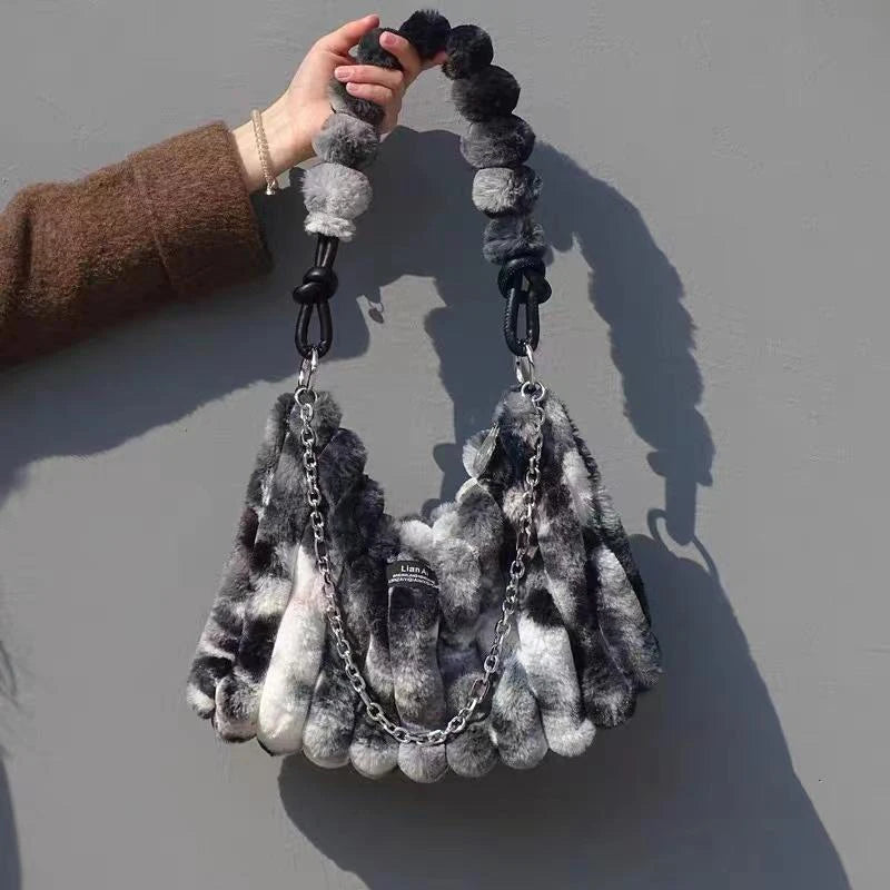 Blur Plush Handbag