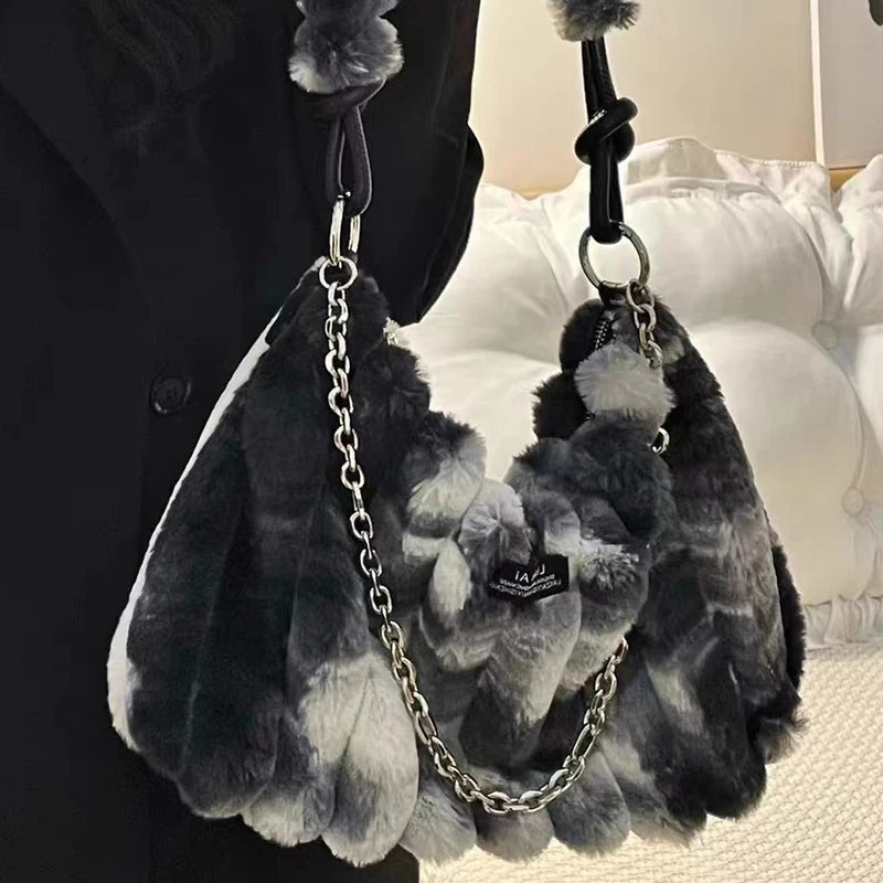 Blur Plush Handbag