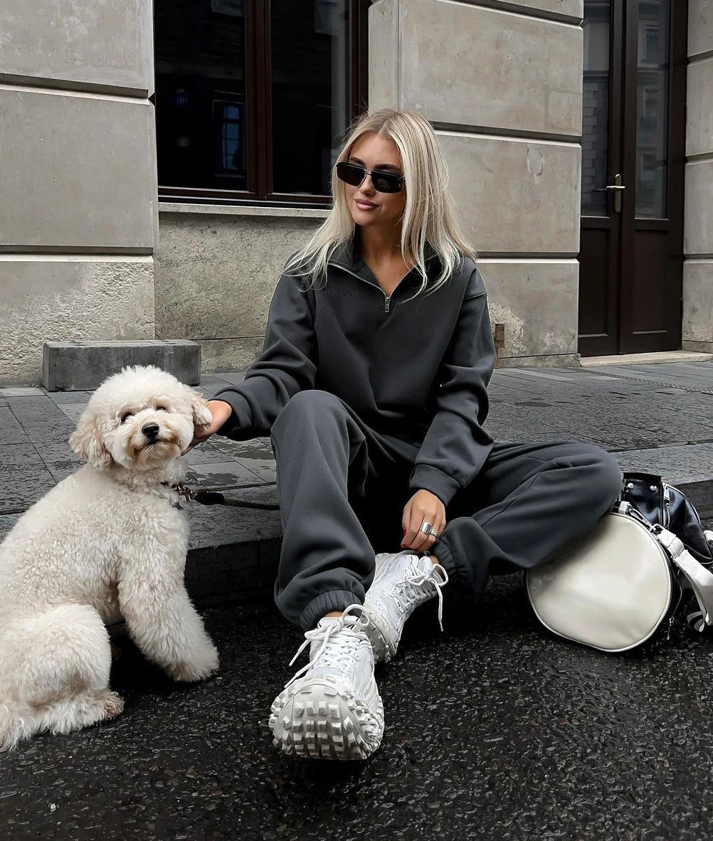 Cotton Zipper Tracksuit