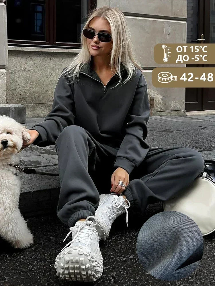 Cotton Zipper Tracksuit