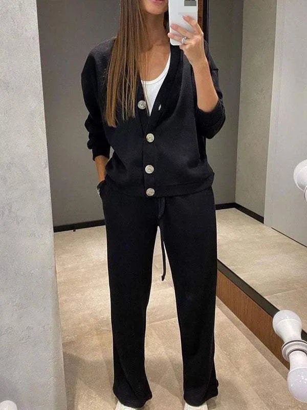 Lace-Up Casual Suit