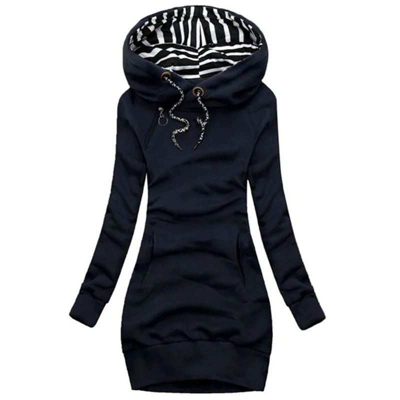 Drawstring Sweatshirt Dress