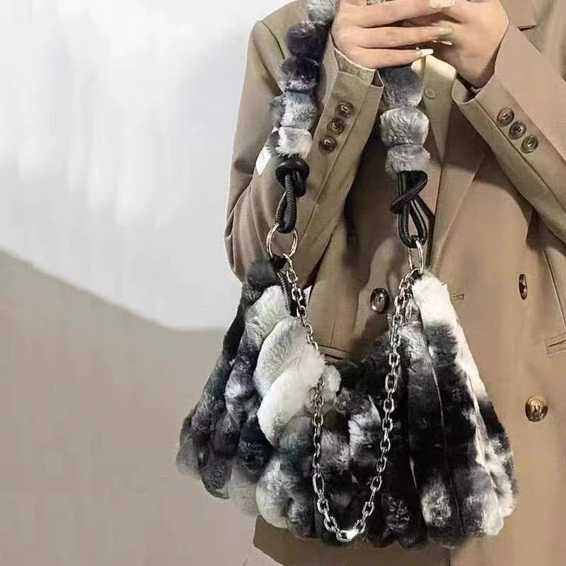 Blur Plush Handbag