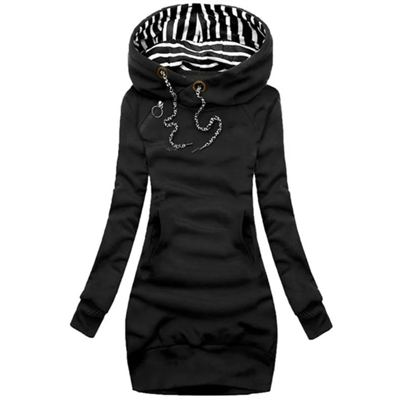 Drawstring Sweatshirt Dress