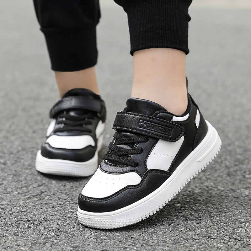 Black Leather Sneakers